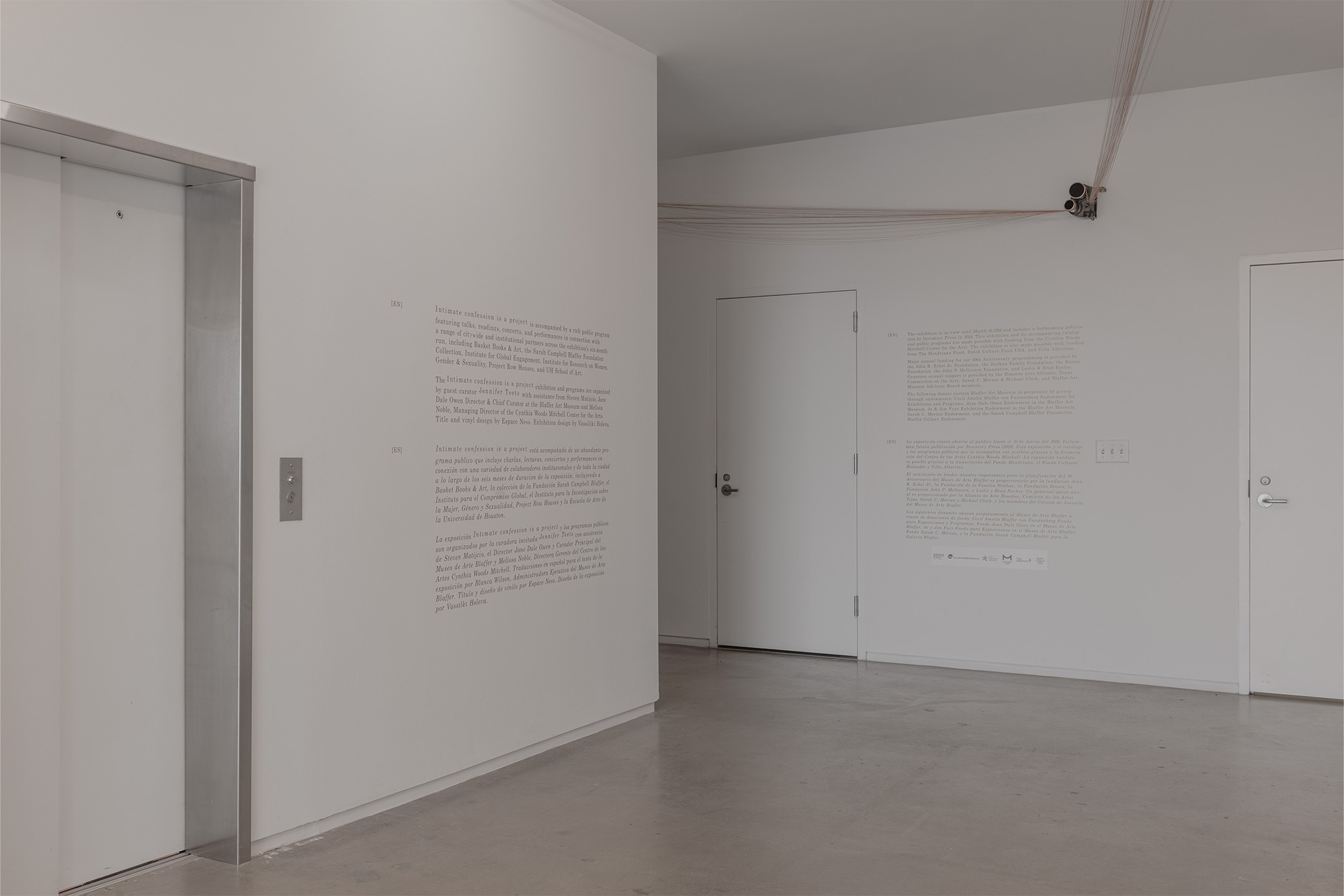 Intimate confessions is a project, Blaffer Art Museum, Jennifer Teets