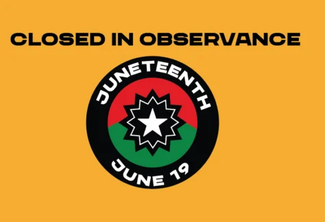 Juneteenth, Friday, June 19, 2026