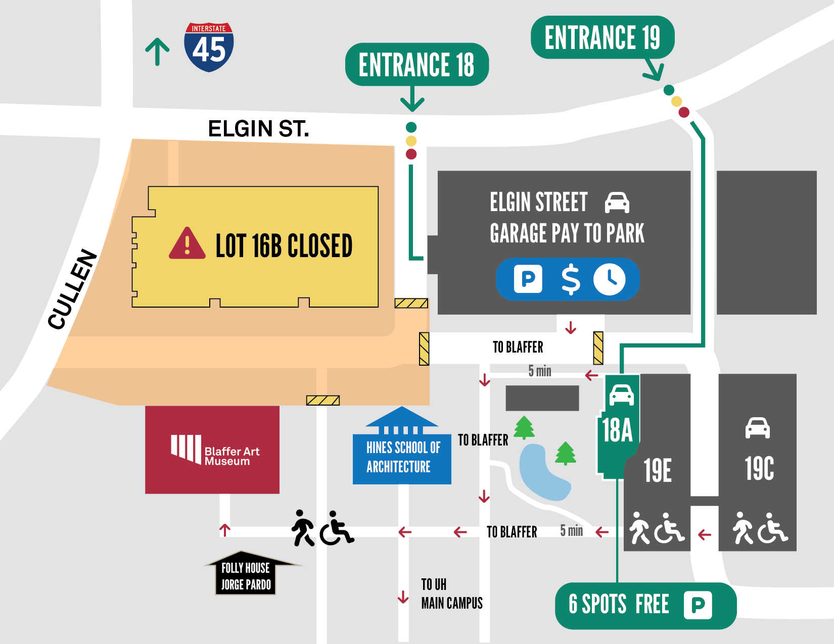 Parking Map, Blaffer Art Museum