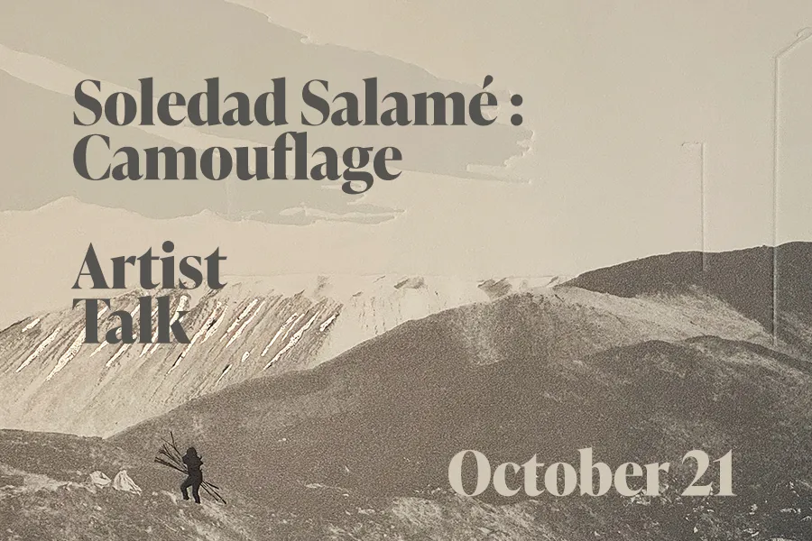Artist Talk with Soledad Salamé