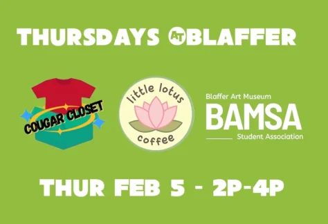 Blaffer Art Museum Events, Cougar Closet, Little Lotus Coffee