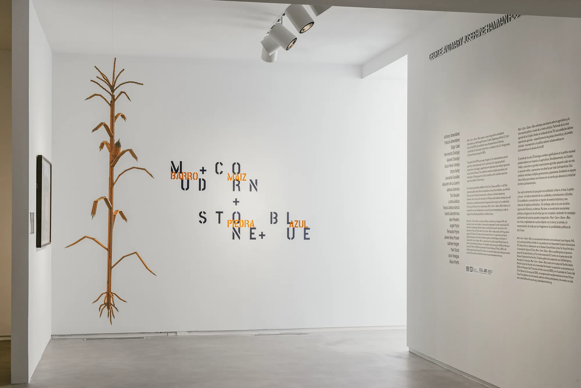 Mud+Corn+Stone+Blue, Blaffer Art Museum, ICI, on view through March 14 2026, Photo by Francisco Ramos